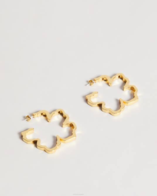 Ted Baker mujer 2ZFP1031 joyas pendiente de aro geanni magnolia lillifora color dorado