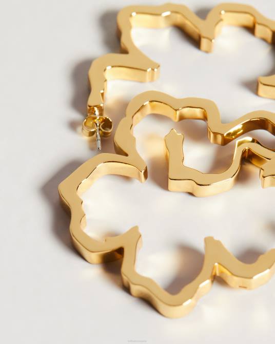 Ted Baker mujer 2ZFP1031 joyas pendiente de aro geanni magnolia lillifora color dorado