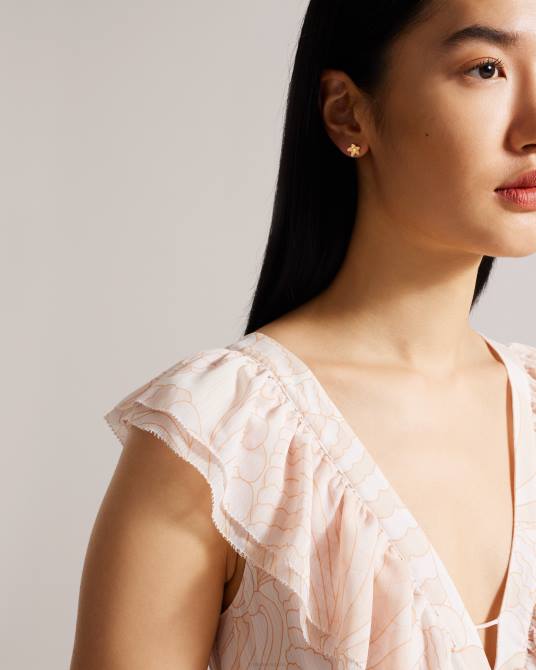 Ted Baker mujer 2ZFP1039 joyas aretes con forma de flor de beaauu pl-rosa