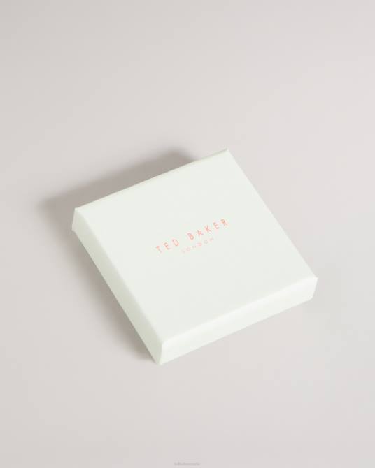 Ted Baker mujer 2ZFP1045 joyas aretes de aro con corazón esmaltado Emrie Rosa palido