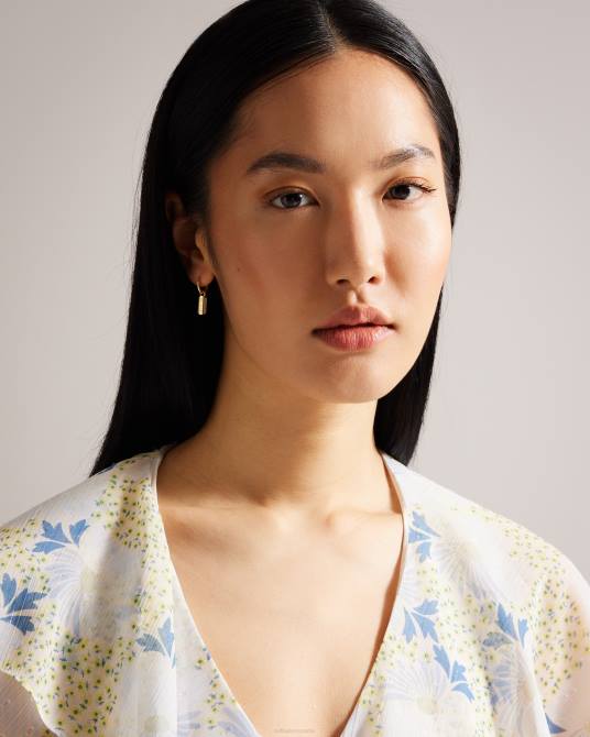 Ted Baker mujer 2ZFP1047 joyas Gwennie tbj2977 pendiente huggie con barra de gemas pl-rosa