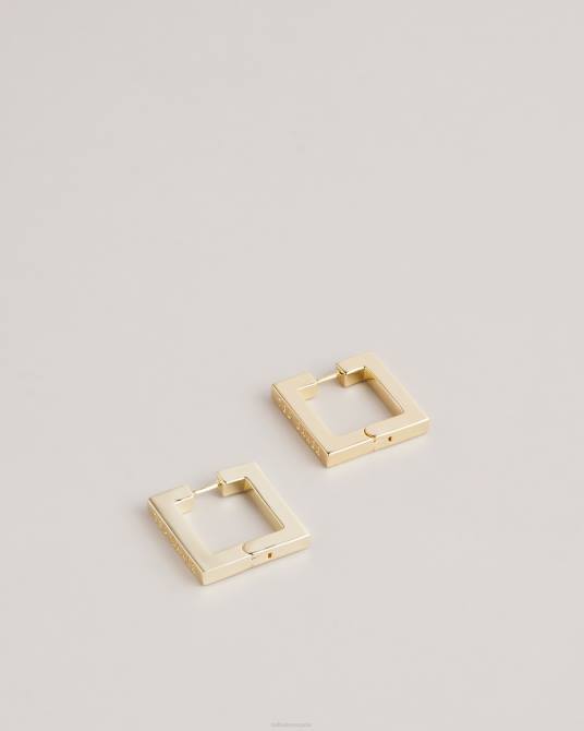 Ted Baker mujer 2ZFP1080 joyas pendientes grandes con bisagras cuadradas saadiey color dorado