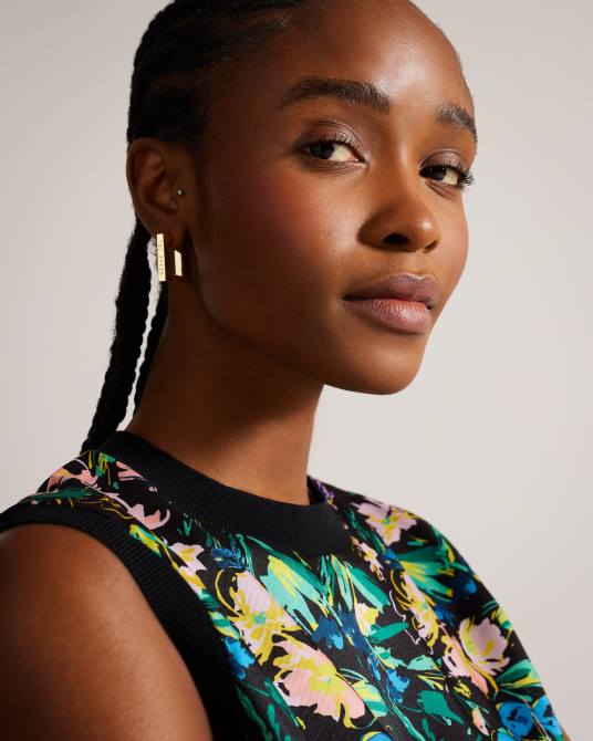 Ted Baker mujer 2ZFP1080 joyas pendientes grandes con bisagras cuadradas saadiey color dorado