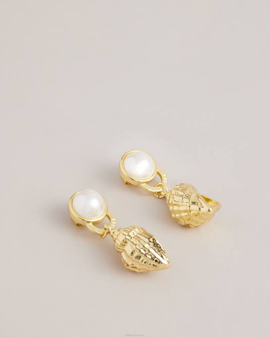 Ted Baker mujer 2ZFP1126 joyas pendientes colgantes de concha en espiral solele color dorado