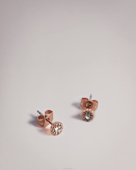 Ted Baker mujer 2ZFP1135 joyas arete nano de cristal Perella color oro rosa