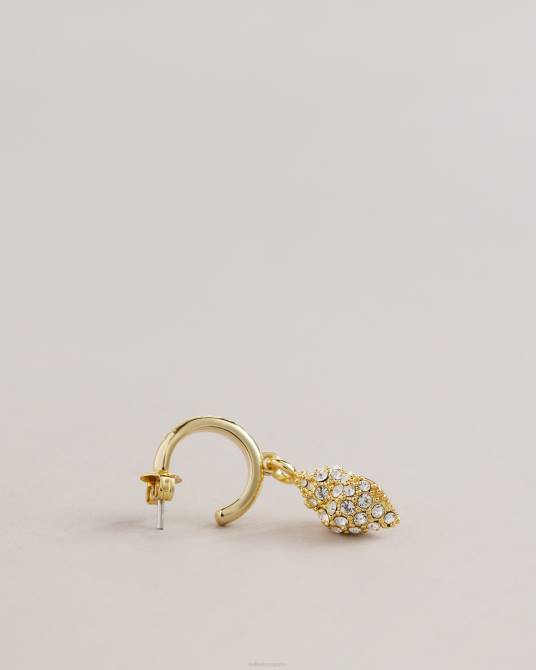 Ted Baker mujer 2ZFP1146 joyas pendientes colgantes de aro con concha de cristal sersiee color dorado