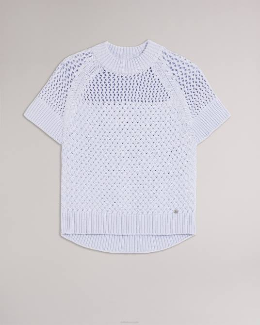 Ted Baker mujer 2ZFP142 ropa camiseta sin mangas con punto de cesta de stena bebe azul