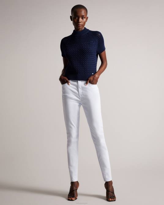 Ted Baker mujer 2ZFP276 ropa camiseta sin mangas con punto de cesta de stena azul oscuro