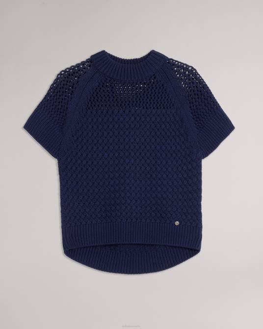 Ted Baker mujer 2ZFP276 ropa camiseta sin mangas con punto de cesta de stena azul oscuro