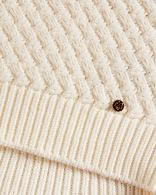 Ted Baker mujer 2ZFP400 ropa camiseta sin mangas con punto de cesta de stena blanco