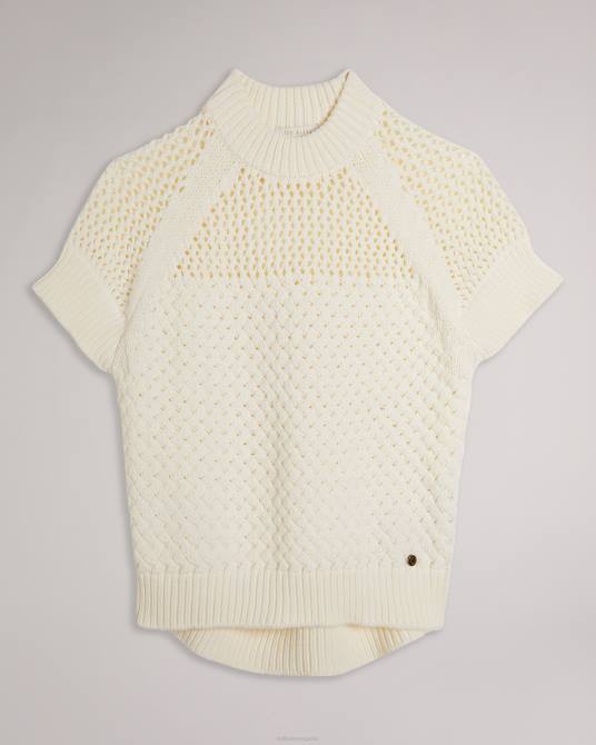 Ted Baker mujer 2ZFP400 ropa camiseta sin mangas con punto de cesta de stena blanco