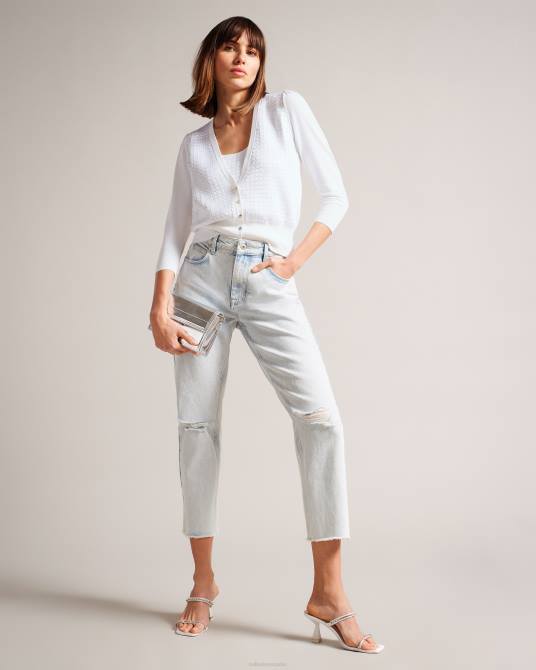 Ted Baker mujer 2ZFP156 ropa cárdigan tejido con detalle de lentejuelas Baliner blanco