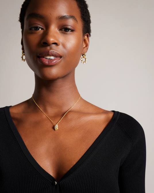 Ted Baker mujer 2ZFP344 ropa Cárdigan corto con parte delantera en V Casela negro