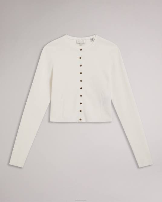 Ted Baker mujer 2ZFP349 ropa cárdigan corto camilda de rayón blanco