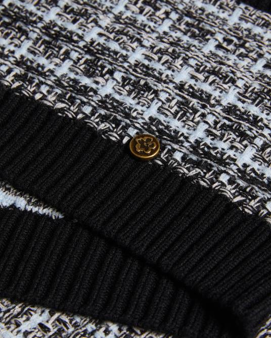 Ted Baker mujer 2ZFP448 ropa cárdigan de corte sencillo a cuadros carmein Marfil