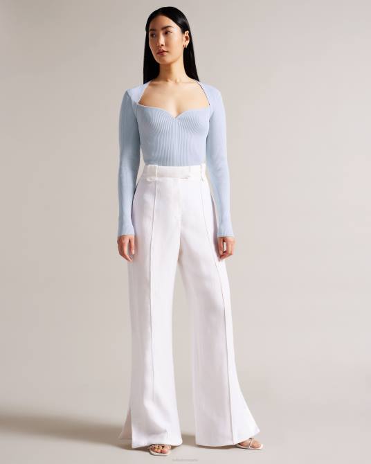 Ted Baker mujer 2ZFP436 ropa top helenh de punto con escote corazón bebe azul