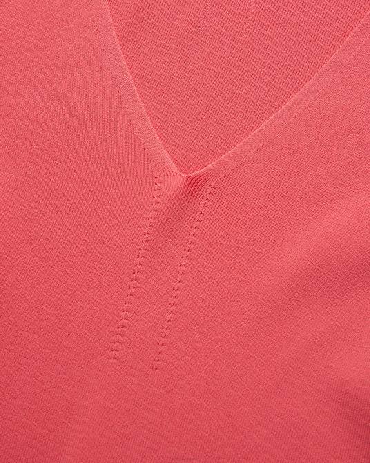 Ted Baker mujer 2ZFP49 ropa top de punto ajustado con cuello en V cileste coral