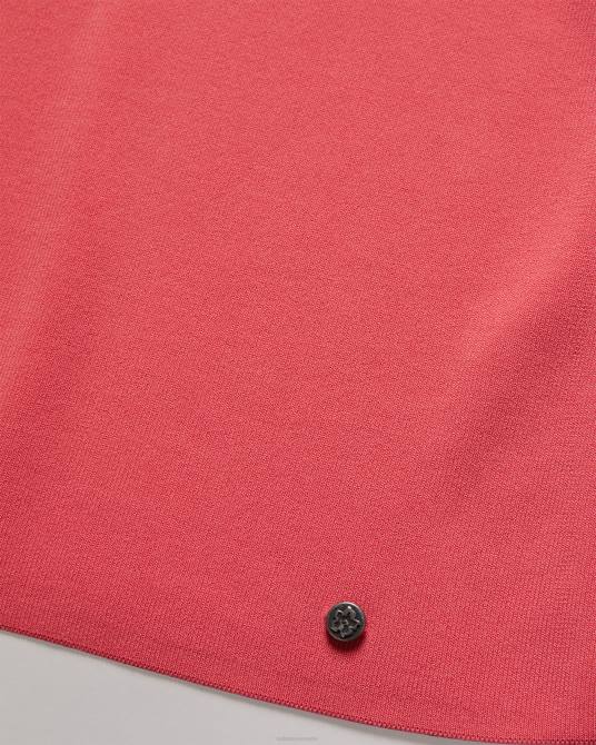 Ted Baker mujer 2ZFP49 ropa top de punto ajustado con cuello en V cileste coral