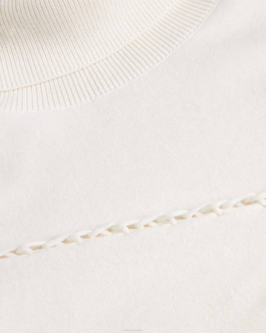 Ted Baker mujer 2ZFP124 ropa jersey maevia con cuello vuelto y aplicación de puntos natural