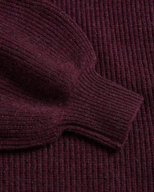 Ted Baker mujer 2ZFP163 ropa jersey giona en mezcla de cachemira y lúrex Morado oscuro