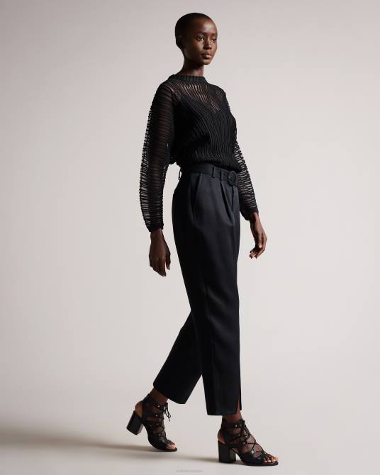 Ted Baker mujer 2ZFP357 ropa Jersey de punto transparente a rayas Nellay negro