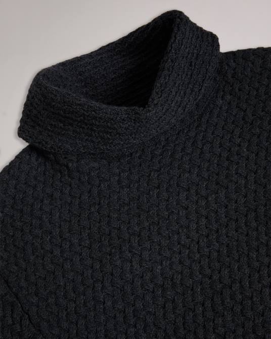 Ted Baker mujer 2ZFP403 ropa jersey tipo túnica con punto de cesta eyeris negro