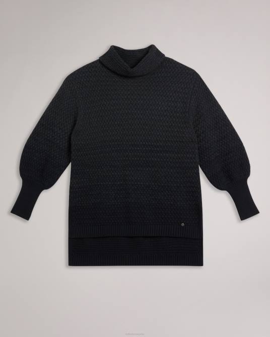 Ted Baker mujer 2ZFP403 ropa jersey tipo túnica con punto de cesta eyeris negro