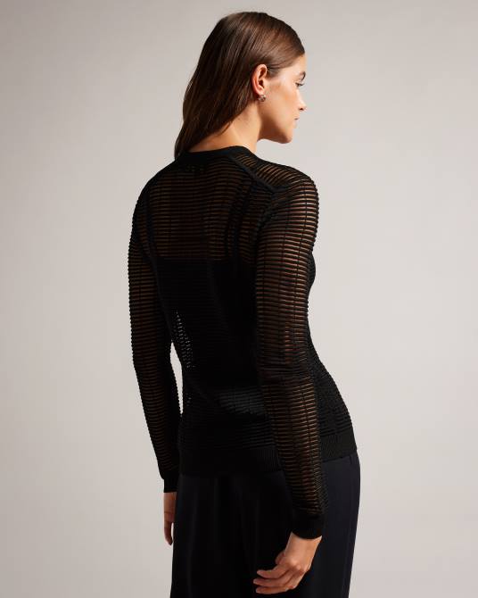 Ted Baker mujer 2ZFP437 ropa suéter texturizado de corte slim roshila negro