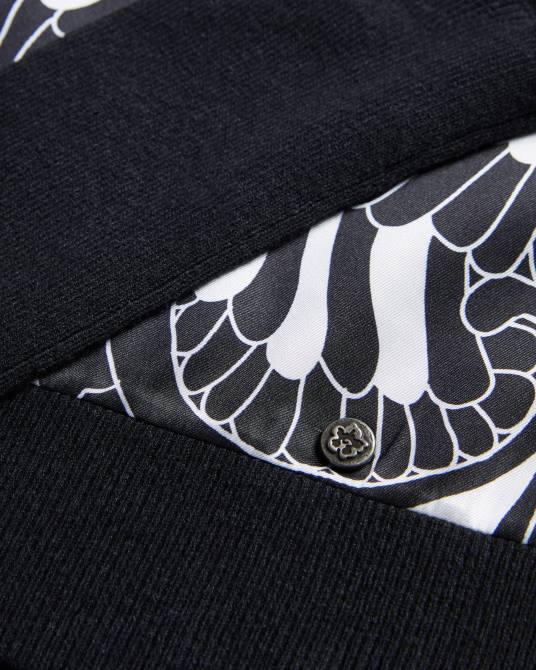 Ted Baker mujer 2ZFP47 ropa suéter tejido con parte delantera sicell negro