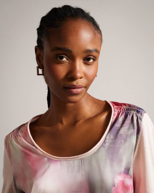 Ted Baker mujer 2ZFP147 ropa suéter tejido con cuello en V en la parte delantera lusindi coral