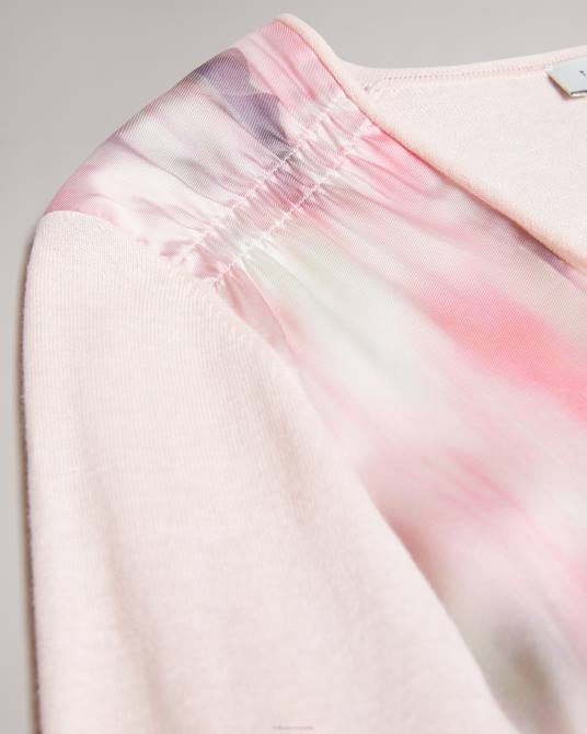 Ted Baker mujer 2ZFP147 ropa suéter tejido con cuello en V en la parte delantera lusindi coral