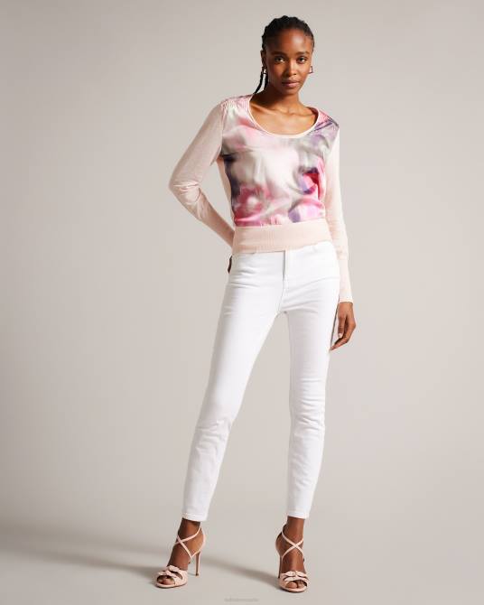 Ted Baker mujer 2ZFP147 ropa suéter tejido con cuello en V en la parte delantera lusindi coral