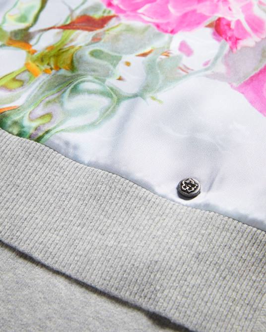Ted Baker mujer 2ZFP84 ropa suéter siynea tejido en la parte delantera con detalle en la manga marga gris