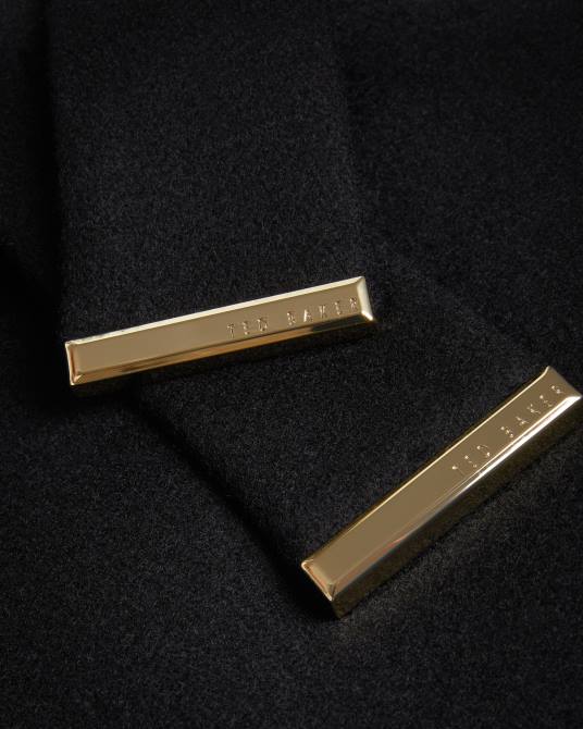 Ted Baker mujer 2ZFP133 ropa abrigo cruzado de lana rosa negro