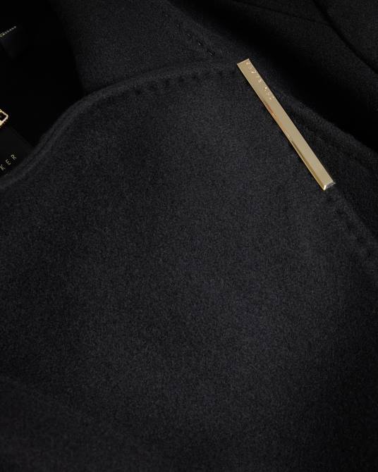 Ted Baker mujer 2ZFP133 ropa abrigo cruzado de lana rosa negro