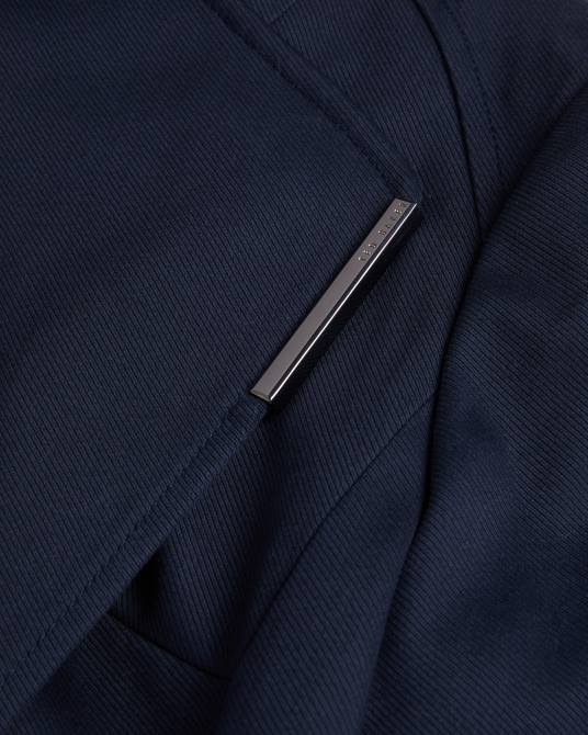 Ted Baker mujer 2ZFP158 ropa gabardina cruzada de largo midi rosina azul oscuro