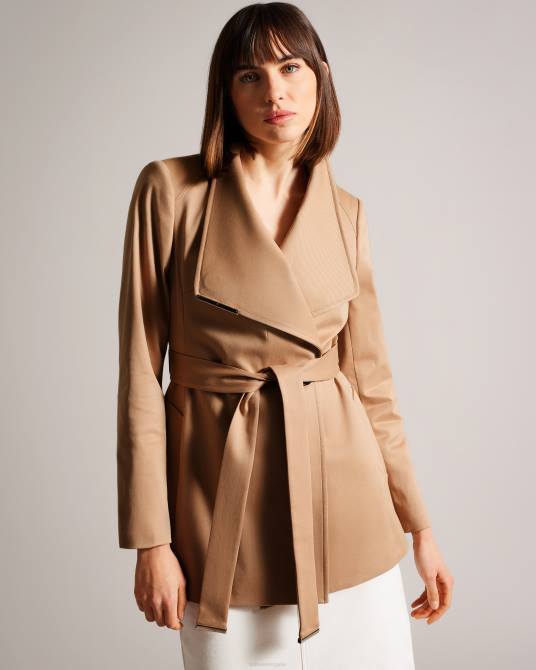 Ted Baker mujer 2ZFP170 ropa gabardina cruzada corta rosiaas marrón-bronceado