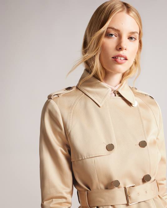 Ted Baker mujer 2ZFP178 ropa Gabardina ligera resistente a la lluvia Robbii natural