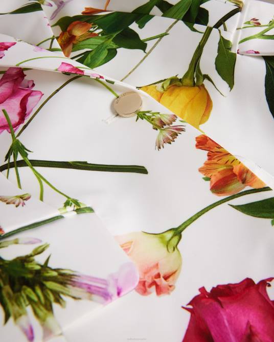 Ted Baker mujer 2ZFP253 ropa chaqueta de traje de corte slim con estampado floral ziaah blanco