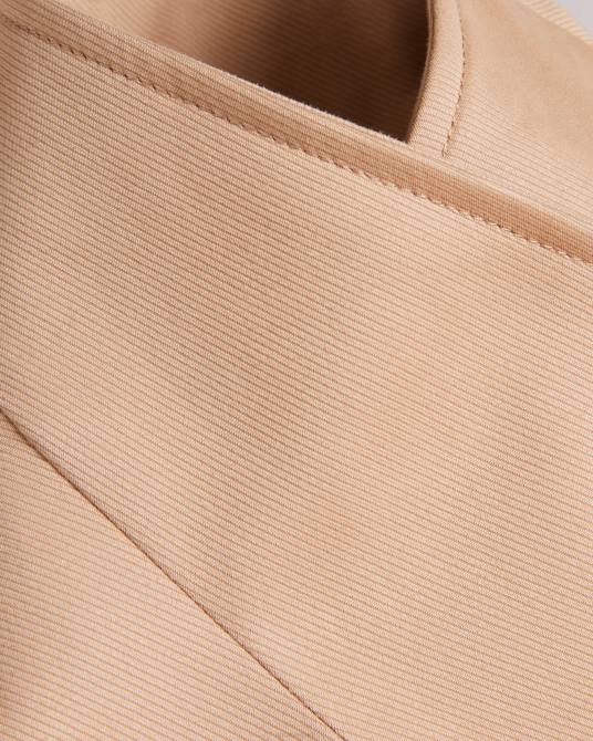 Ted Baker mujer 2ZFP269 ropa gabardina cruzada de largo midi rosina marrón-bronceado