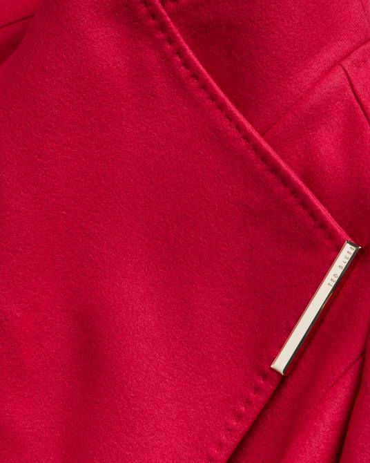 Ted Baker mujer 2ZFP306 ropa abrigo cruzado de lana rosa Rosa profundo