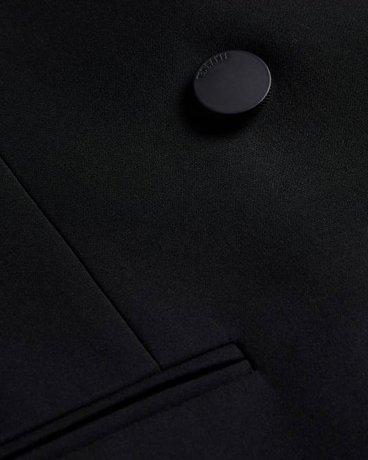 Ted Baker mujer 2ZFP395 ropa chaqueta larga hildia con doble botonadura negro