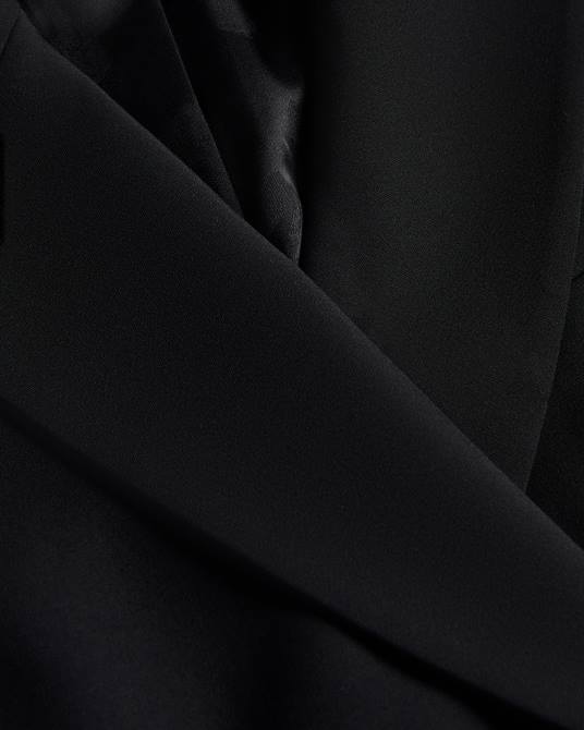 Ted Baker mujer 2ZFP395 ropa chaqueta larga hildia con doble botonadura negro