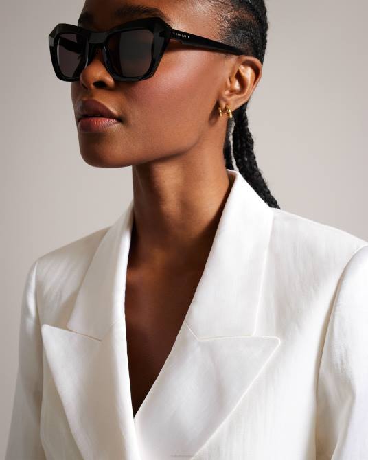 Ted Baker mujer 2ZFP421 ropa chaqueta de esmoquin en mezcla de lino astaa crema