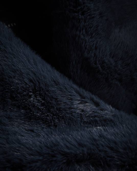 Ted Baker mujer 2ZFP422 ropa abrigo loleta con cinturón, cuello y puños de pelo sintético Armada