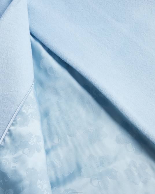 Ted Baker mujer 2ZFP42 ropa abrigo midi sairse con mangas voluminosas azul claro