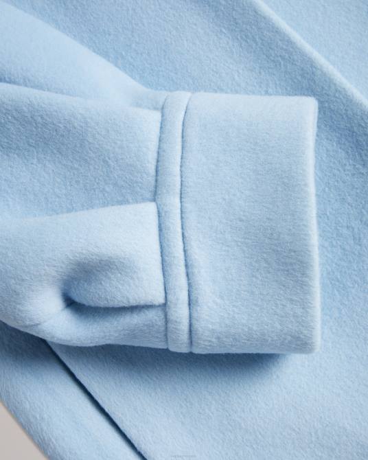 Ted Baker mujer 2ZFP42 ropa abrigo midi sairse con mangas voluminosas azul claro