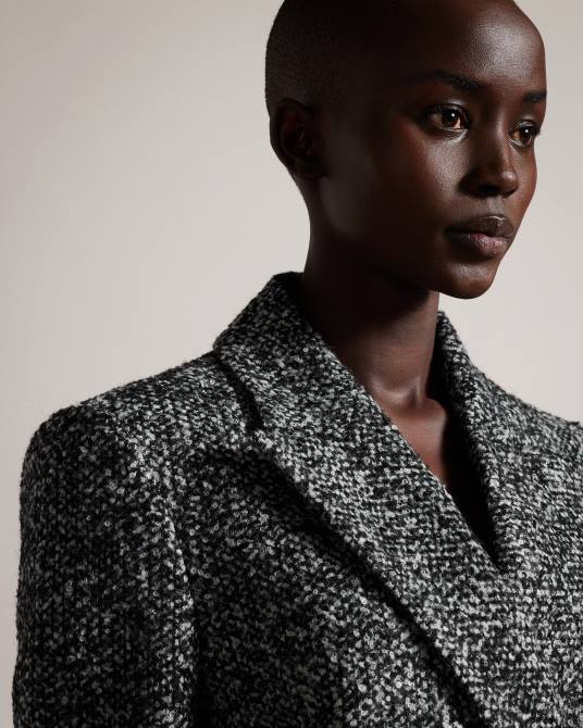 Ted Baker mujer 2ZFP43 ropa abrigo tipo blazer extragrande jaspeado de Robinet negro