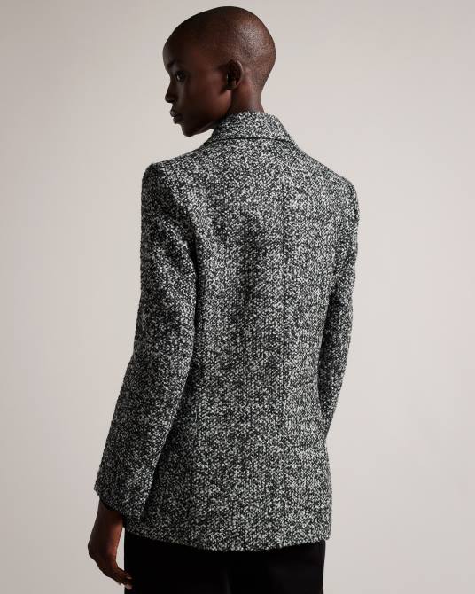 Ted Baker mujer 2ZFP43 ropa abrigo tipo blazer extragrande jaspeado de Robinet negro