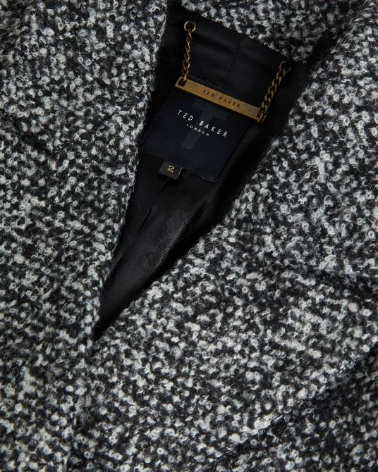 Ted Baker mujer 2ZFP43 ropa abrigo tipo blazer extragrande jaspeado de Robinet negro